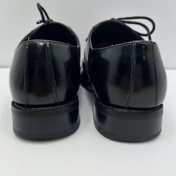Giorgio Venturi 6214 Black Leather Upper Square Toe Derby Mens 7.5 Dress Shoes* - Picture 3 of 8